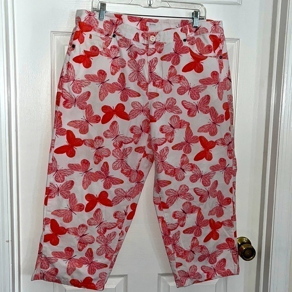 LIZ Claiborne Pink Audra Capris size 16 - Picture 1 of 5